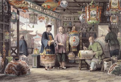 Showroom of a Lantern Merchant in Peking, from 